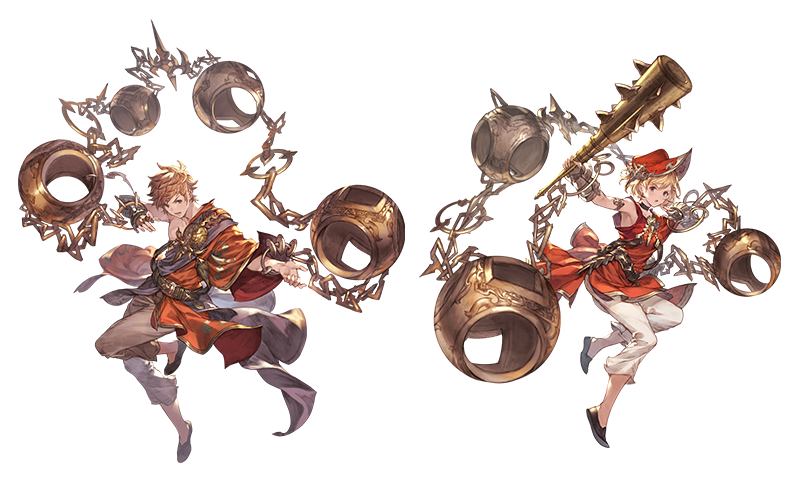 Monk art for Gran and Djeeta